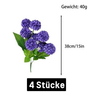 Fake Flowers 36 Stück Künstliche Hortensienblüten Real Touch Künstlich Blumen wie Echte Hortensien für Hochzeit Zuhause Hotel Party Blumenarrangement 0505