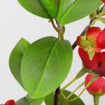 Hortensie, künstliche Blume, einzelne künstliche Hortensie, Blumenstrauß, Blumenarrangement, Dekoration für Zuhause, DIY, Hochzeit, Tafelaufsatz (Rot)