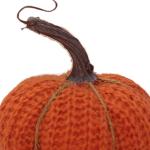 Stoffen pompoen, gebreide pompoen, boerderijdecoratie, rustieke pompoenornament, oogstdankkoen om te versieren als oogstcadeau, 12,7 cm