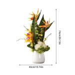 Kunstblumen Orangefarbene Kunstblumen für den Innenbereich – Elegante Kunstblumendekoration für Wohnzimmer, Schlafzimmer und Balkonpflanzenarrangement für jeden Anlass
