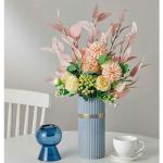 Kunstblumen Künstliche Blumen, Moderne Blumenstrauß-Dekoration, Hortensie, Eukalyptus, künstliches Blumenarrangement, künstlicher Bonsai für Wohnzimmer für jeden Anlass