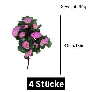 Artificial Flowers 33 cm Kunstpflanzen Kunstblumen Deko Blumen Künstlich Künstliche Blumen Pflanzen für Hausgarten Geburtstag Party Home Wedding Dekor 0512