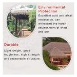 Palm Thatch Roll Künstliche Stroh Kunststoff Künstliche Pvc Holzhaus Pavillon Fake Stroh Natürliche Dachdekoration Feuerfest Und Flammenhemmend Thatch Roll 50x50cm/pcs(Farbe:gel