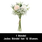 1807 Boeket van kunstbloemen, paardenbloem, 12 stuks, plastic bloemen, bundel, namaakbloemen, decoratie voor bruiloft, thuis, woning, kantoor, feest