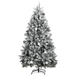 Weihnachtsbaum, Klappbar Christbaum mit 300 LEDs Kugeln Ständer, Beleuchtet Tannenbaum Kunstbaum mit 8 Beleuchtungsmodi, Weihnachtsdeko Dekobaum, 240cm