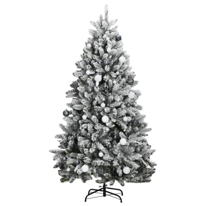 Weihnachtsbaum, Klappbar Christbaum mit 300 LEDs Kugeln Ständer, Beleuchtet Tannenbaum Kunstbaum mit 8 Beleuchtungsmodi, Weihnachtsdeko Dekobaum, 240cm