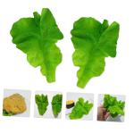 10 Sätze PVC-Salat Obstdekor Realistisches Essen Gemüse-Foto-Requisiten Grünes Dekor Künstliches Gemüseblatt Gefälschtes Gemüse Künstliche Salatblätter Green 2 Stück * 10