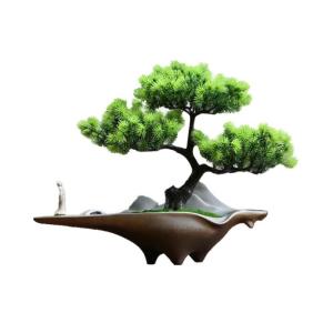 Künstlicher Bonsai-Baum Simulation Grün Bonsai Kiefer Topfpflanze Dekorationen Kleine Ornamente Wohnzimmer Eingang Desktop Dekorationen Künstliche Bäume Pflanzen