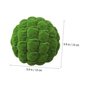 2St Simulation Moosball Living Room Decoration Garden Decor Waldthema Dekoration gefälschte Moosfelsen moosig Mooskugeln Party gefälschter Moosball Mooskugeldekore Plastik Green