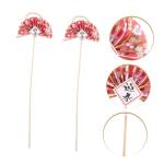 2St Blumenstab würfelunterlage einhelll LEDs Leuchtmittel lichtwärts Beliebt DIY-Fan-Pick 2022 Cupcake-Picks Material für Blumenarrangements fächerförmiges Dekorpick Plastik 