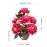 Kunstblumen Künstliche Pfingstrosen, Blumenarrangements, Zimmerpflanze für Heimbüro-Dekoration, künstliche Bonsai-Baum-Pfingstrose, 5 Farben für jeden Anlass