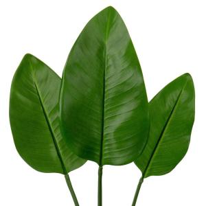 3 stuks grote kunstmatige paradijsvogelbladeren met lange steel verschillende maten tropische nep plantenblad plastic palmbladeren realistische bananenbladeren voor bloemstuk huis 