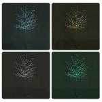 CushHom Led-lichtboom voor binnen en buiten, voor binnen en buiten, kleurrijk licht, lichtdecoratie, IP44, 180 cm, 200 leds