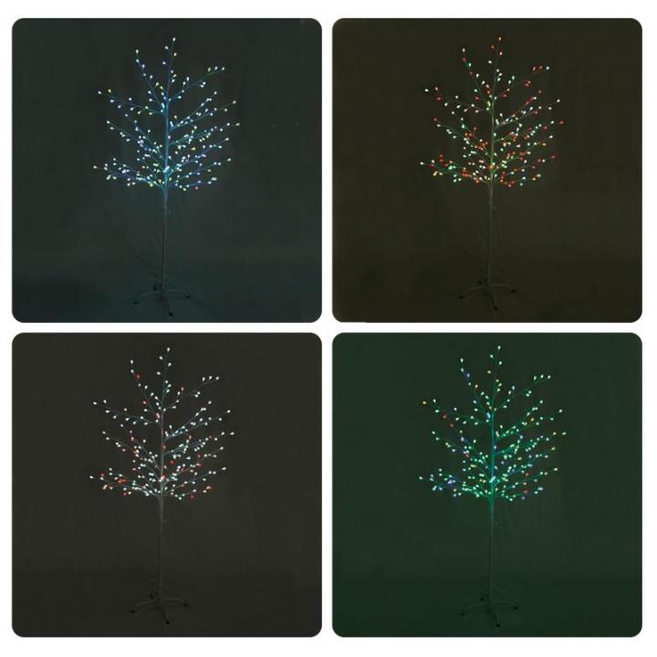 CushHom Led-lichtboom voor binnen en buiten, voor binnen en buiten, kleurrijk licht, lichtdecoratie, IP44, 180 cm, 200 leds