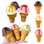 Künstliche Eisportionierer, realistische Simulation, Nachahmung von künstlichen Lebensmitteln, Desserts, Modellnachbildung, gefälschte Eiskugeln, Fotografie-Requisite für Zuhau