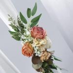 Künstliche Rose Eukalyptus Girlande Reben Rattan Blumen Hochzeit Party Dekoration