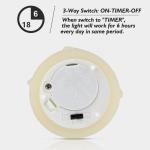 4 Witte Berken LED Kaarsen met Timerfunctie, Vlamloze Votiefkaarsen gemaakt van echt wax voor bruiloften, Batterij-aangedreven theelichtjes voor Kerstmis - D5cm