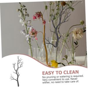 2St künstlicher AST Künstliche Zweige kunstzweige Schwarze Zweige Künstlicher Blumenstrauß künstliche Pflanzen Vase künstliche getrocknete Stiele Stängel und Zweige Plastik 