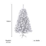 Luvi-naalden Kunstkerstboom, 150 cm, wit, inklapbaar, met 371 takpunten, incl. metalen standaard, snelmontage, klapsysteem