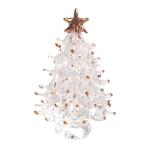 Tisch-Weihnachtsbaum,Weihnachtsbaumfiguren - Kleine Weihnachtsbaum-Miniatur-Weihnachtsfigur,Sammlerkunst-Glasstatue, Tisch-Weihnachtsbaum, Puppenhaus, Miniatur-Winterfiguren für d