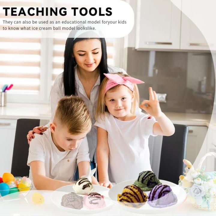 Künstliche Eisportionierer, realistische Simulation, Nachahmung, gefälschte Lebensmittel, Desserts, Modellnachbildung, gefälschte Eiskugeln, Fotografie-Requisite für Zuhause, G