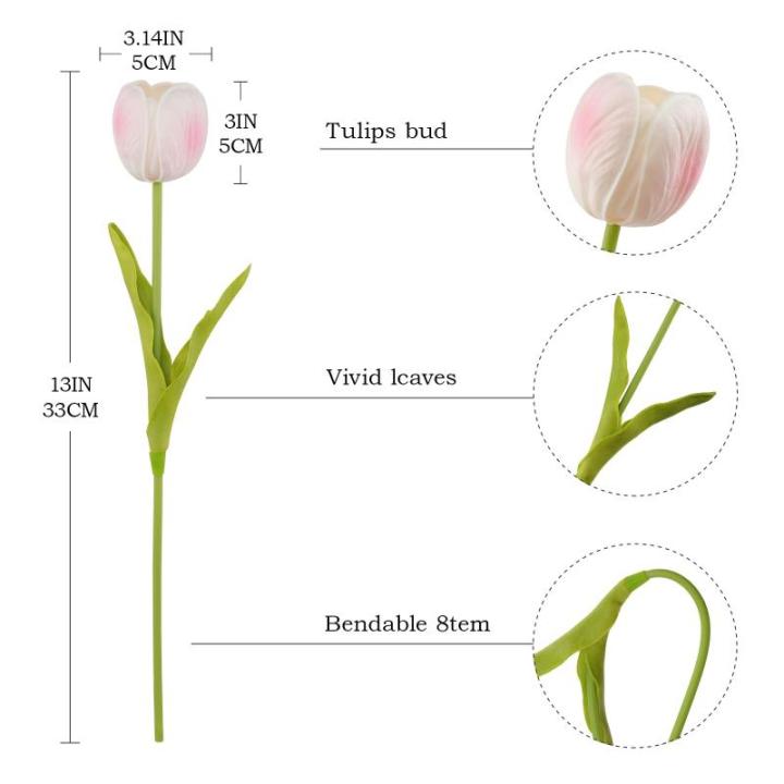 Kunstmatige tulpen (roze, 15 stuks)
