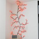 Beleuchteter rosa Baum, rosa Baumlampe,LED-Tisch-Kunstblumen-Bonsai | Blumenlichter mit Fernbedienung, Dimm- und Timerfunktion für Schreibtisch, Fensterbank,