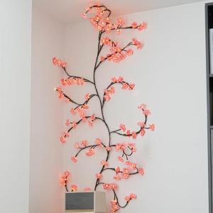 Beleuchteter rosa Baum, rosa Baumlampe,LED-Tisch-Kunstblumen-Bonsai | Blumenlichter mit Fernbedienung, Dimm- und Timerfunktion für Schreibtisch, Fensterbank,