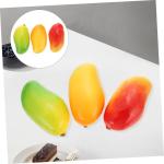 1 Satz Simulation Mango-Modell Spielsachen Toy Fruchtspielzeug Schaum Mangos Gefälschte Fruchtmodelle Dekorative Künstliche Mango-Requisiten Fotografie-Requisiten Poly-Drache 3st