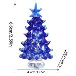 Glazen kerstversiering, tafelkerstboom, miniatuur kerstfiguur, verzamelaarskunst, glazen beeldje, tafelkerstboom, poppenhuis, miniatuur winterfiguren voor kerstdecoratie