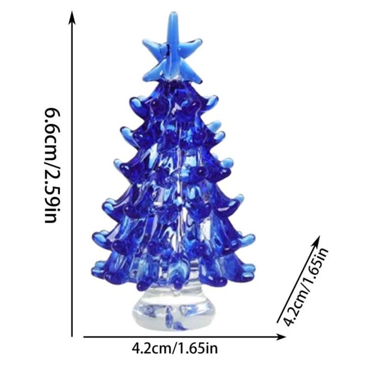 Glazen kerstversiering, tafelkerstboom, miniatuur kerstfiguur, verzamelaarskunst, glazen beeldje, tafelkerstboom, poppenhuis, miniatuur winterfiguren voor kerstdecoratie