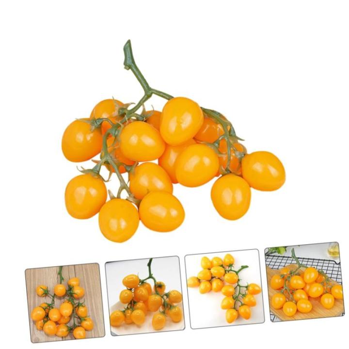 5st Simulierte Kleine Tomaten Lebensechte Gefälschte Kirschtomaten Simulation Kirschtomaten Requisiten Für Die Obstfotografie Dekore Aus Künstlichen Früchten Schaum Yellow