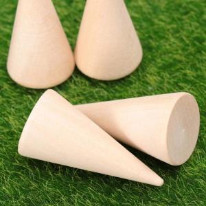 15 Stücke Holzkegel Holzfiguren zum Bemalen Holz Fingerring Ständer Ring Kegel Halter Schmuckständer für Ostern Basteln Kinder Bastelset Armband Armreif Veranstalter Schaufenst
