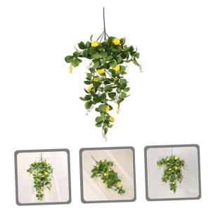 10 Stück Simulation Zitronen Rattan Künstlicher Zitronenstiel Winter Heimdekoration Zitronenbaum Dekorationen Zitronenpicks Gefälschter Zitronenzweig Requisiten Baum