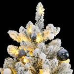 Künstlicher Weihnachtsbaum, Tannenbaum, Christbaum mit Metallständer, Weihnachtsdeko Kunstbaum, 300 LEDs & Kugeln 210 cm