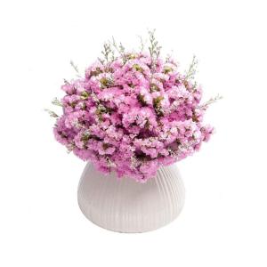 Kunstblumen Realistische künstliche Blume, künstliche Gypsophila-Blume mit Vase, getrocknete Blumen, Dekoration für Zuhause, Küche, Büro, Hotel für jeden Anlass