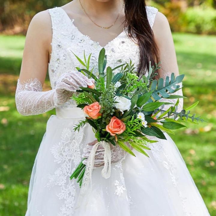 Hochzeitssträuße für die Braut, Brautjungfer, Handsträuße, künstliche Blumen zum Werfen, Zeremonie, Jahrestag, Brautparty-Dekorationen