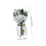 1 Satz Simulierte Vasenornamente Hochzeit Blumenarrangement Künstliche Pflanze Mit Vase Heimdekoration Kunstblumen Mit Vase Blumenarrangement Strauß Künstliche Blumen Seidentuch