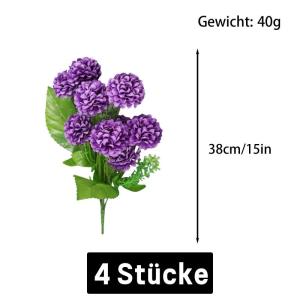 Boeket van kunstbloemen, hortensia, kunstbloemen, als echt voor bruidsboeketten, huis, kantoor, hotel, feestdecoratie, middenstuk, bloemstukken, bloemstukken