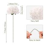 , 20 stuks dahlia-bloemen met bladeren en stelen, doe-het-zelf witte dahlia-schuim bloem voor bruiloft, boeketten, bloemen, centerpieces, arrangementen feesttafels,