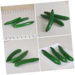5 Sätze Simuliertes Gemüsemodell Küchendekoration Simulierte Gurkenmodelle Küchensimulationsgurke Simulation Gemüsemodell Fotografie-Requisite Gurkendekor Schaum Green 4 Stüc