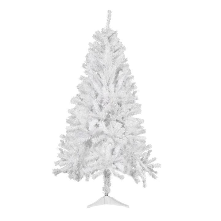 Kunstkerstboom Nordmann-spar 120 cm, 225 takken, dennenboom klein, spuitgieten, wit, Cushhom