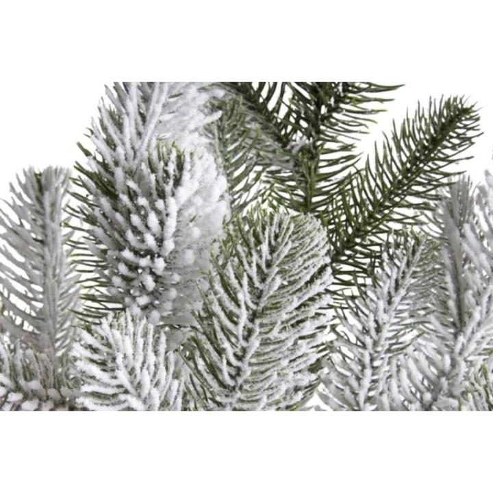 Kunstmatige dennentak/kersttak Karpaten spuitgieten groot, kleur donkergroen besneeuwd