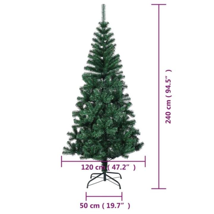 Künstlicher Weihnachtsbaum, Nordmanntanne, PVC Tannenbaum Christbaum Grün Christmas Tree 120x120x240 cm