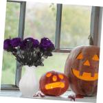 Ceramic Ornaments 10 Stück Augen-Arrangement, Ornamente, künstliche Arrangements, Schwarze künstliche Blumen, Party, Halloween, Stiele, Dekor, emuliertes Polyester Ceramic Ornam