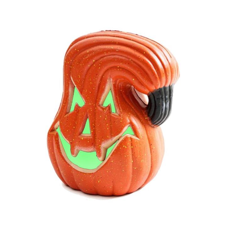 Halloween-Kürbislampe, künstlicher Kürbis, gefälschte Erntekürbisse, beleuchtete Kürbislampe für Halloween, Veranda, Party, Haustür, Kamindekoration, 17 x 17,8 cm (2#)