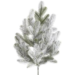 Kunstmatige dennentak/kersttak Karpaten spuitgieten groot, kleur donkergroen besneeuwd