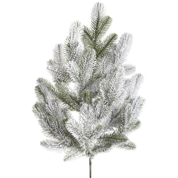 Kunstmatige dennentak/kersttak Karpaten spuitgieten groot, kleur donkergroen besneeuwd