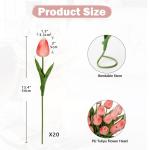 20 stuks tulpen kunstbloemen echte touch latex tulp bloemen decoratie kunstplant lengte 34 cm voor thuis kamer bruiloftsboeket party bloemstuk