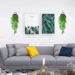 - Ophangmand van kunstmatige klimop, wandtapijt van , binnen- en buitendecoratie, bruiloft en tuinfeest, bamboebladeren, hout, bamboebladeren